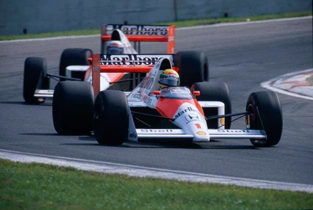 RECORD DATE NOT STATED Foto LaPresse motori Gran Premio Formula 1 nella foto: Ayrton Senna e Alain Prost su McLaren MP4 5 nel 1989  Copyright: xLaPressex