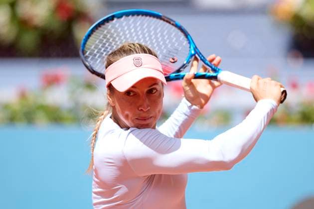 Mutua Madrid Open - Day Ten Yulia Putintseva of Kazakhstan returns a shot against Elena Rybakina of Kazakstan during day ten of the Mutua Madrid Open 2024 at Caja Magica on May 1, 2024, in Madrid, Spain. Madrid Caja Magica Madrid Spain RL_MMO24_01584 Copyright: xRicardoxLarreinax