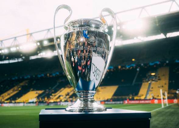 Signal-Iduna-Park, Dortmund, 01.05.2024: Trophy of the championsleague in focus prior the Championsleague match Borussia Dortmund vs. Paris Saint-Germain.