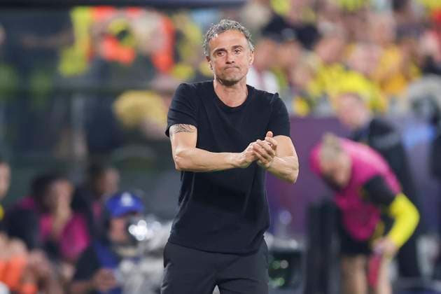 Trainer Luis Enrique (Paris Saint-Germain) jubelt, UEFA Champions League 2023 24 - Semi-finals First Leg, Borussia Dortmund vs Paris Saint-Germain, Signal-Iduna-Park, 01.05.2024, Dortmund, Deutschland.