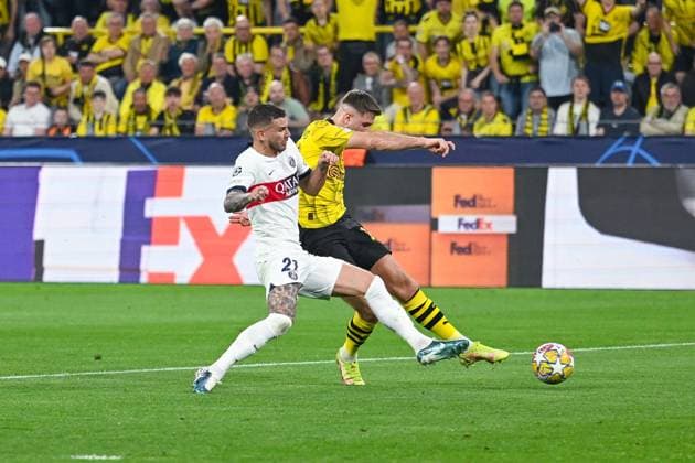 01.05.2024, Fussball, UCL, UEFA Champions League, , Saison 2023 2024, Semifinal, Borussia Dortmund - Paris St. Germain, Niclas Füllkrug (Borussia Dortmund) erzielt das Tor zum 1:0. xRHR-FOTO TKx Copyright: TeresaxKroeger RHR-FOTOx RHR-FOTO TK