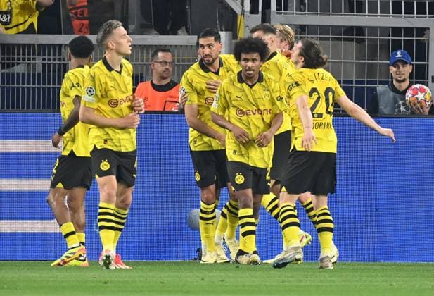 01.05.2024, xjrdrx, Fussball UEFA Champions League, Borussia Dortmund - Paris St.Germain emspor, v.l. Niclas Füllkrug (Borussia Dortmund) celebrate the goal, Der Torjubel zum 1:0 (DFL DFB REGULATIONS PROHIBIT ANY USE OF PHOTOGRAPHS as IMAGE SEQUENCES and or QUASI-VIDEO) Dortmund