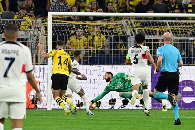 Tor zum 1:0 durch Niclas Fuellkrug 14 (Borussia Dortmund), Borussia Dortmund vs. Paris Saint-Germain, Fussball, Champions League, Halbfinale, 01.05.2024 Dortmund Nordrhein-Westfalen Deutschland