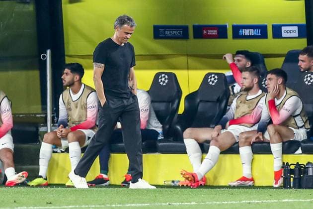 Luis Enrique (Paris Saint-Germain PSG, Chef-Trainer) unzufrieden, enttäuscht enttaeuscht, GER, Borussia Dortmund BVB vs. Paris Saint-Germain PSG, UEFA Champions League 2023 24, Halbfinal - Hinspiel, 01.05.2024, GER, Borussia Dortmund BVB vs. Paris Saint-Germain PSG, UEFA Champions League 2023 24, Halbfinal - Hinspiel, 01.05.2024, Foto: Eibner-Pressefoto Gabriel Boia Dortmund Copyright: xEibner-Pressefoto GabrielxBoiax EP_EER