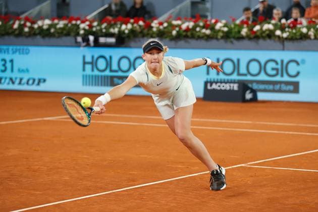 Mirra Andreeva (RUS), MAY 1, 2024 - Tennis : Mirra Andreeva during singles Quarter finals match against Aryna Sabalenka on the WTA, Tennis Damen 1000 tournaments Mutua Madrid Open tennis tournament at the Caja Magica in Madrid, Spain. Noxthirdxpartyxsales  (251855789)