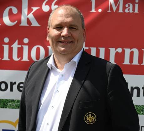 01-05.2024 Walldorf, Fussball, Alte erren, Traditionsmannschaften Top Kick -AH-Turnier des SV Rot-Weiß Walldorf Als Sponsor mit dabei Mathias Beck Präsident von Eintracht Frankfurt