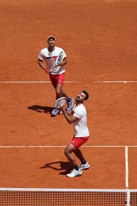 Double francais avec Sadio Doumbia et Fabien Reboul TENNIS : Mutua Madrid Open 2024 - 02 05 2024 AntoineCouvercelle Panoramic 