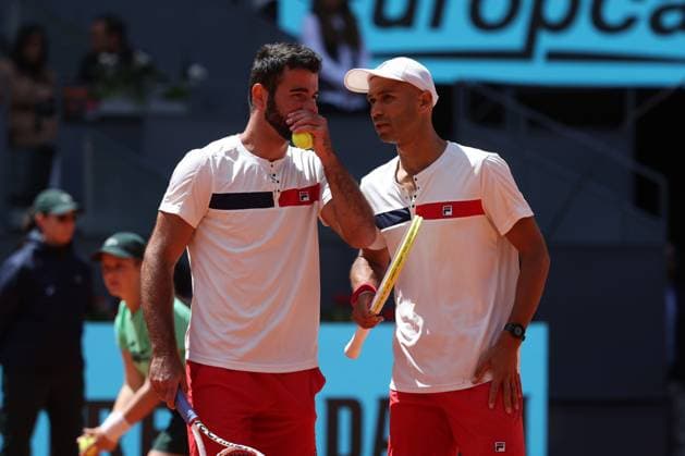 Double francais avec Sadio Doumbia et Fabien Reboul TENNIS : Mutua Madrid Open 2024 - 02 05 2024 AntoineCouvercelle Panoramic 