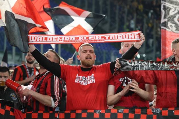Europa League 2023 24 tra Roma vs Bayer Leverkusen 02 05 2024 Rome, Olympic Stadium, football match valid for the semi-final of the Europa League 2023 24 between AS Roma vs Bayer Leverkusen In the picture: supporters bayer leverkusen ROMA Stadio Olimpico Lazio ITALIA Copyright: xFABIOxSASSOxFabioxSassox 2L8A4274