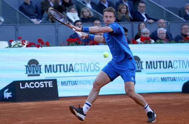 Jiri Lehecka of Czech Republic in action Mutua Madrid Open, Day 11, Tennis, La Caja Magica, Madrid, Spain - 02 May 2024  Copyright: xEllaxLing Shutterstockx 14454211am
