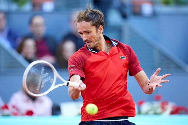 Mutua Madrid Open - Day Eleven Daniil Medvedev returns a shot against Jiri Lehecka of Czechia during day eleven of the Mutua Madrid Open 2024 at Caja Magica on May 2, 2024, in Madrid, Spain. Madrid Caja Magica Madrid Spain RL_MMO24_01868 Copyright: xRicardoxLarreinax
