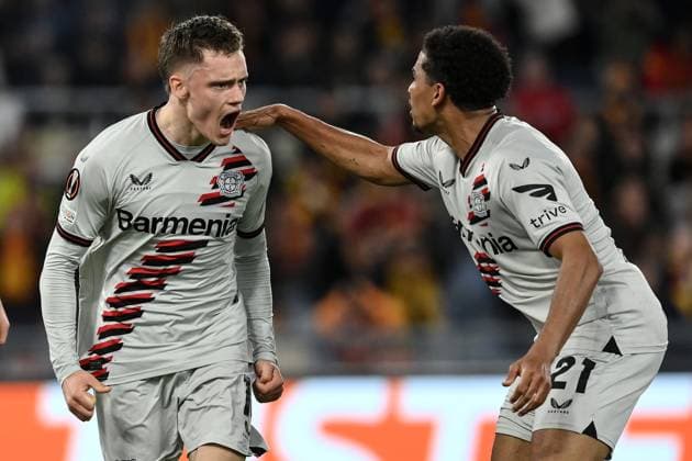 As Roma 02 05 2024 - Europa League Roma-Bayer Leverkusen foto Antonello Sammarco Image nella foto: esultanza gol Florian Wirtz 