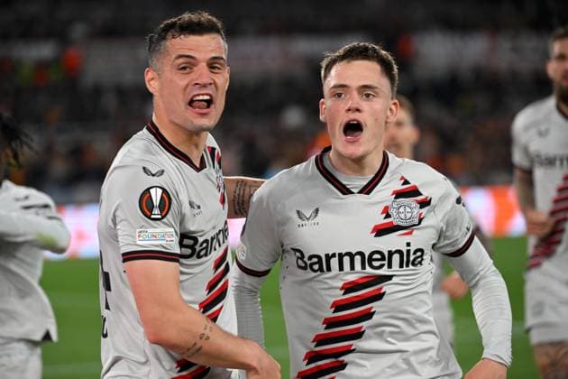 Rom, Olimpico, 02.05.24, GER, Herren, UEFA Europa League, Saison 2023-2024, Halbfinale, AS Rom - Bayer 04 Leverkusen Bild: Florian WIRTZ (Leverkusen) jubelt nach seinem Tor zum 0:1 Only for editorial use! UEFA regulations prohibit any use of photographs as image sequences and or quasi-video. Italien