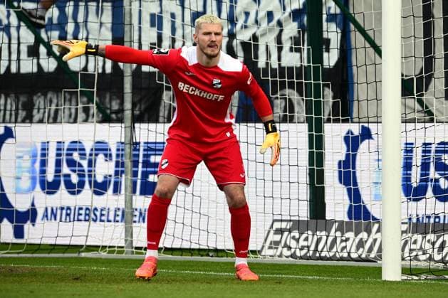 27-04-2024 pmk NH114871 Fussball Herren 3.Liga Saison 2023 2024 Sportclub-Arena Verl SC Verl - SV Waldhof Mannheim 07 Luca UNBEHAUN (01) -Torwart- Verl *** 27 04 2024 pmk NH114871 Soccer Men 3 League Season 2023 2024 Sportclub Arena Verl SC Verl SV Waldhof Mannheim 07 Luca UNBEHAUN 01 Goalkeeper Verl
