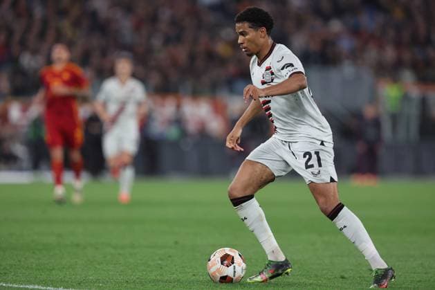 Rome, Italy 2.05.2024: Amine Adli of Leverkusen during the UEFA Europa League 2023-2024, semi-finals leg 1, football match between AS Roma vs Bayer 04 Leverkusen FuSsball at Olympic Stadium in Rome.  Copyright: xMarcoxIacobucci IPAxSportx xipa-x xx IPA_45677555 IPA_Agency_IPA45677555