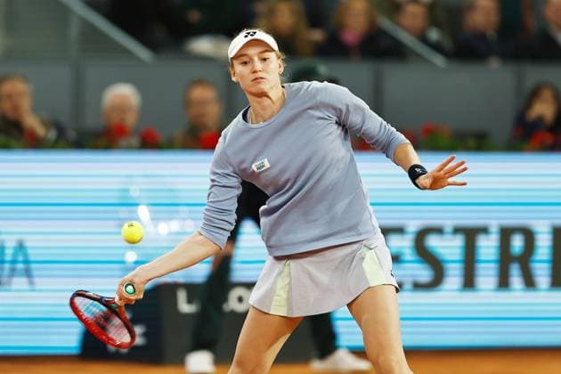 Elena Rybakina (KAZ), MAY 2, 2024 - Tennis : Elena Rybakina during singles Semi finals match against Aryna Sabalenka on the WTA, Tennis Damen 1000 tournaments Mutua Madrid Open tennis tournament at the Caja Magica in Madrid, Spain. Noxthirdxpartyxsales  (251957597)