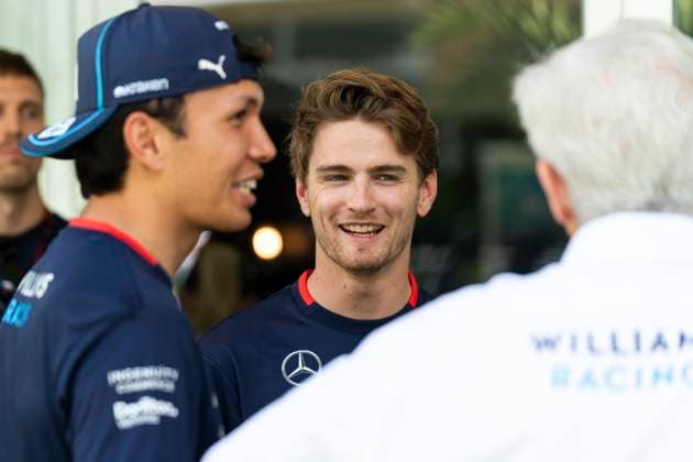American Formula One driver Logan Sargeant of Williams Racing is seen in the paddock during the Formula One Miami Grand Prix at the Miami International Autodrome in Miami Gardens, Florida on May 3, 2024.  MIA20240503406 GREGxNASH