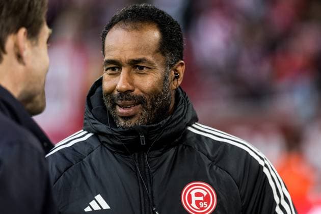 2. Fussball Bundesliga: Fortuna Düsseldorf 1895 - 1. FC Nürnberg; 03.05.2024 Daniel Thioune (Trainer Fortuna Düsseldorf) im Sky Interview 2. Fussball Bundesliga: Fortuna Düsseldorf 1895 - 1. FC Nürnberg, Düsseldorf, Merkur Spiel-Arena DFL REGULATIONS PROHIBIT ANY USE OF PHOTOGRAPHS AS IMAGE SEQUENCES AND OR QUASI-VIDEO.