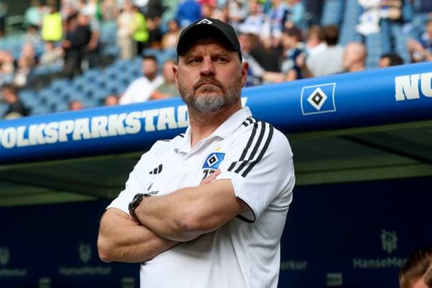 03.05.2024, xtgx, Fussball - 2.Bundesliga, Hamburger SV - FC St.Pauli emspor, v.l. Steffen Baumgart (HSV, Trainer) (DFL DFB REGULATIONS PROHIBIT ANY USE OF PHOTOGRAPHS as IMAGE SEQUENCES and or QUASI-VIDEO) Hamburg