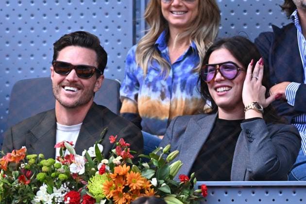 Mutua Madrid Open Former tennis player Garbine Muguruza (ESP) with her boyfriend Arthur Borges at the Mutua Madrid Open in Madrid , Spain, on May, 1, 2024. Photo by Corinne Dubreuil ABACAPRESS.COM Madrid Spain  Copyright: xDubreuilxCorinne ABACAx
