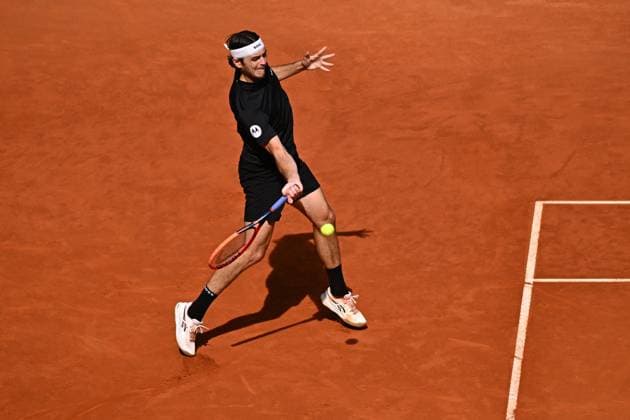 Mutua Madrid Open Taylor Fritz (USA) during his semi final round match at the Mutua Madrid Open in Madrid , Spain, on May, 1, 2024. Photo by Corinne Dubreuil ABACAPRESS.COM Madrid Spain  Copyright: xDubreuilxCorinne ABACAx