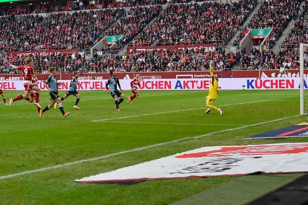 Vincent Vermeij ( 9, Fortuna Duesseldorf) erzielt das Tor zum 1:0 03.05.2024 Fussball Fortuna Duesseldorf vs 1. FC Nuernberg , Merkur Spiel-Arena, Duesseldorf, DFB DFL REGULATIONS PROHIBIT ANY USE OF PHOTOGRAPHS AS IMAGE SEQUENCES AND OR QUASI-VIDEO NRW Germany