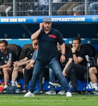 Fussball, Herren, Saison 2023 2024, 2. Bundesliga (32. Spieltag), Hamburger SV - FC St. Pauli, Trainer Steffen Baumgart (HSV), 03.05. 2024,