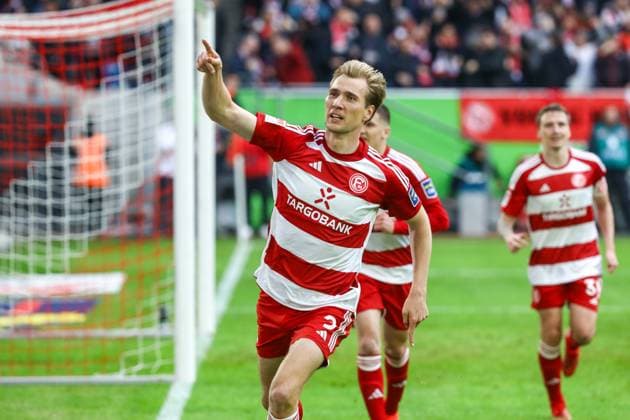 2. Fussball Bundesliga: Fortuna Düsseldorf 1895 - 1. FC Nürnberg; 03.05.2024 Vincent Vermeij ( 9 Fortuna Duesseldorf); 2. Fussball Bundesliga: Fortuna Düsseldorf 1895 - 1. FC Nürnberg am 03.05.2024, Düsseldorf.