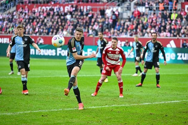03.05.2024, Fussball, 2. Bundesliga, 32. Spieltag Saison 2023 2024, Fortuna Düsseldorf - 1. FC Nuernberg, Florian Flick (1. FC Nürnberg) xRHR-FOTO TKx