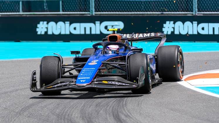 3rd May 2024; Miami International Autodrome, Miami, Florida, USA; Formula 1 Crypto.com Miami Grand Prix 2024; Free Practice Day; Logan Sargeant of the United States driving the number 2 Williams Racing car on the track during first practice session.  ActionPlus12637472 DouglasxMurray