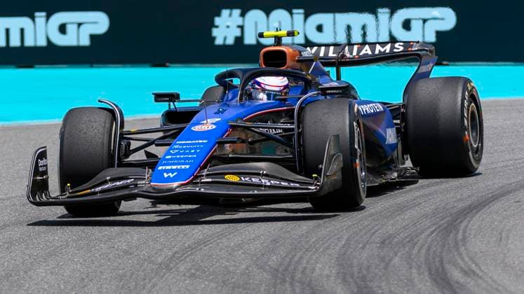 3rd May 2024; Miami International Autodrome, Miami, Florida, USA; Formula 1 Crypto.com Miami Grand Prix 2024; Free Practice Day; Logan Sargeant of the United States driving the number 2 Williams Racing car on the track during first practice session.  ActionPlus12637479 DouglasxMurray