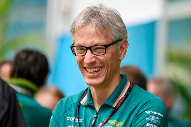 4th May 2024; Miami International Autodrome, Miami, Florida, USA; Formula 1 Crypto.com Miami Grand Prix 2024; Qualifying Day; Aston Martin Aramco team principal Mike Krack smiles in the Team Village.  ActionPlus12638046 DouglasxMurray
