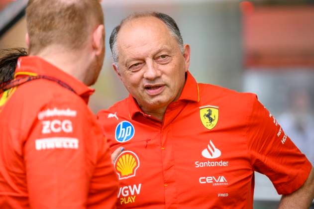 4th May 2024; Miami International Autodrome, Miami, Florida, USA; Formula 1 Crypto.com Miami Grand Prix 2024; Qualifying Day; Ferrari team principal Fred Vasseur in the Team Village.  ActionPlus12638049 DouglasxMurray