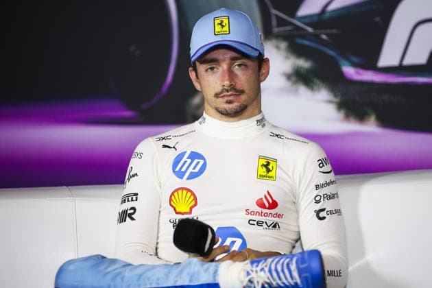 Sprint Race press conference, PK, Pressekonferenz LECLERC Charles (mco), Scuderia Ferrari HP SF-24, portrait during the Formula 1 Crypto.com Miami Grand Prix 2024, 6th round of the 2024 Formula One World Championship, WM, Weltmeisterschaft from May 3 to 5, 2024 on the Miami International Autodrome, in Miami, United States of America - F1 - MIAMI GRAND PRIX 2024 DPPI Panoramic 240504_R06_MIAMI_DP_EA015233