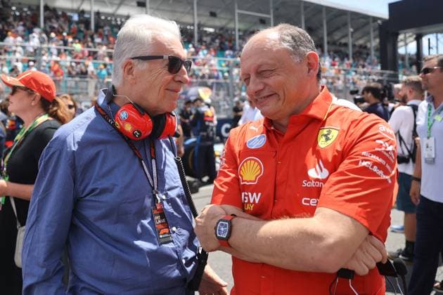 F1 Miami Grand Prix 2024 Sprint Piero Ferrari and Frederic Vasseur ahead of the Formula 1 Miami Grand Prix at Miami International Autodrome in Miami, United States on May 4, 2024. Miami United States  Copyright: xJakubxPorzyckix originalFilename:porzycki-f1miamig240504_npmGF.jpg