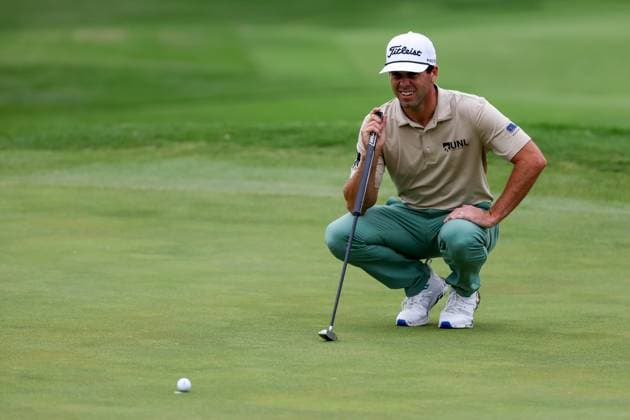 MCKINNEY, TX - MAY 04: Ben Martin (USA) lines up a birdie attempt on the sixth green during the third round of the PGA, Golf Herren CJ CUP Byron Nelson on May 4, 2024, at TPC Craig Ranch in McKinney, TX. (Photo by David Buono Icon Sportswire) GOLF: MAY 04 PGA CJ CUP Byron Nelson EDITORIAL USE ONLY Icon240504008