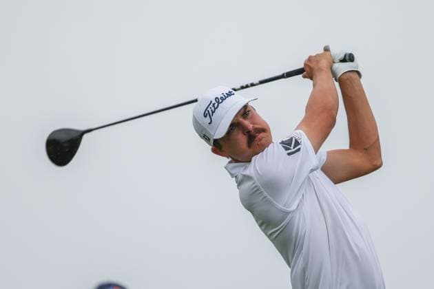 MCKINNEY, TX - MAY 04: Carson Young (USA) tees off on the 11th hole during the third round of the PGA, Golf Herren CJ CUP Byron Nelson on May 4, 2024, at TPC Craig Ranch in McKinney, TX. (Photo by David Buono Icon Sportswire) GOLF: MAY 04 PGA CJ CUP Byron Nelson EDITORIAL USE ONLY Icon240504083
