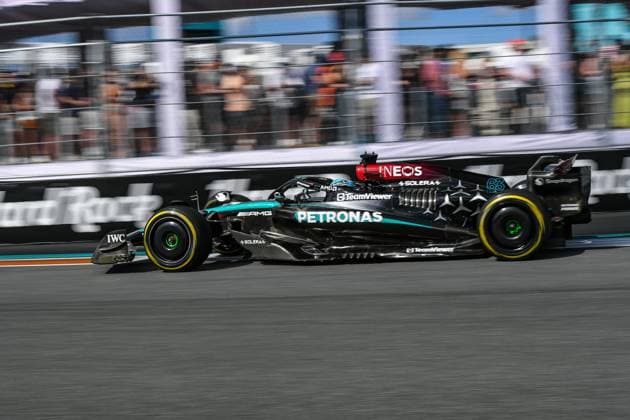 Formel 1 GP Miami USA. 04.05.2024 George Russell 63, Mercedes-AMG Petronas F1 Team; Formel 1 GP Miami USA. 04.05.2024 Copyright: xBEAUTIFULxSPORTS Erlhofx