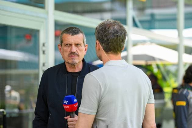 Formel 1 GP Miami USA. 04.05.2024 Günther Steiner im Gespräch mit Sky Moderator Peter Hardenacke; Formel 1 GP Miami USA. 04.05.2024 Copyright: xBEAUTIFULxSPORTS Erlhofx
