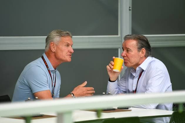 Formel 1 GP Miami USA. 04.05.2024 David Coulthard im Gespräch mit Raymond Vermeulen; Formel 1 GP Miami USA. 04.05.2024 Copyright: xBEAUTIFULxSPORTS Erlhofx
