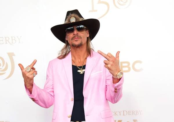 LOUISVILLE, KY - MAY 04: Musician Kid Rock walks the red carpet before the 150th running of the Kentucky Derby on May 4, 2024, at Churchill Downs in Louisville, Ky. (Photo by Jeff Moreland Icon Sportswire) HORSE RACING: MAY 04 Kentucky Derby EDITORIAL USE ONLY Icon168240504014