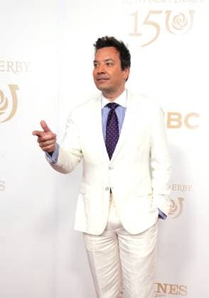 LOUISVILLE, KY - MAY 04: Jimmy Fallon walks the red carpet before the 150th running of the Kentucky Derby on May 4, 2024, at Churchill Downs in Louisville, Ky. (Photo by Jeff Moreland Icon Sportswire) HORSE RACING: MAY 04 Kentucky Derby EDITORIAL USE ONLY Icon168240504038