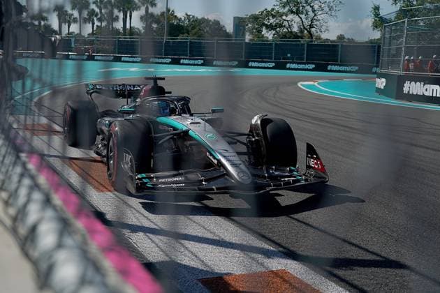 04.05.2024, Miami International Autodrome, Miami, Formula 1 Crypto.com Miami Grand Prix,im Bild George Russell (GBR), Mercedes-AMG Petronas Formula One Team Defodi-506_20240504_hbr_5851