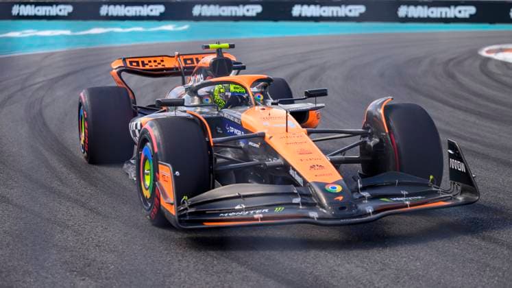 4th May 2024; Miami International Autodrome, Miami, Florida, USA; Formula 1 Crypto.com Miami Grand Prix 2024; Qualifying Day; Lando Norris of the United Kingdom driving the number 4 McLaren on the track during the Q1 qualifying session.  ActionPlus12638848 DouglasxMurray