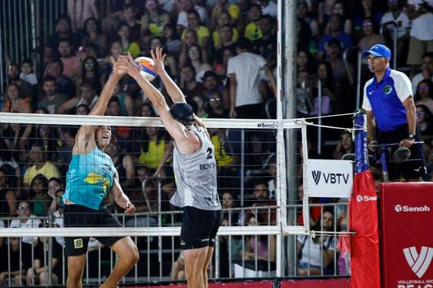 Beach volleyball, Beachvolleyball World Tour, Brasilia BRASILIA (DF),05 04 2024- VOLLEY CIRCUIT WORLD, Beach Volleyball Match between Brazil x USA, valid for the World Volleyball Circuit, held in the city of Brasilia, on the afternoon of this Saturday, May 4, 2024 . (Foto: Wallace Martins Thenews2 imago images) SPO  Copyright: xWallacexMartinsx