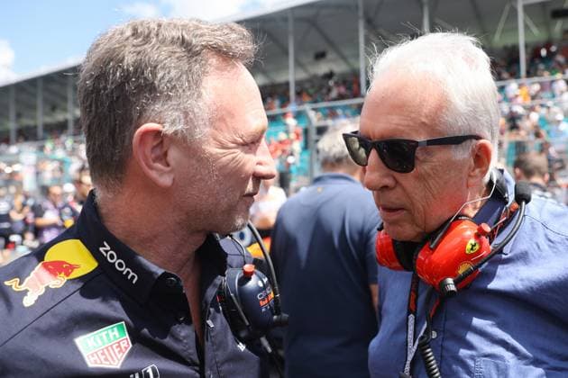F1 Miami Grand Prix 2024 Sprint And Qualifying Christian Horner and Piero Ferrari before Sprint ahead of the Formula 1 Miami Grand Prix at Miami International Autodrome in Miami, United States on May 4, 2024. Miami United States  Copyright: xJakubxPorzyckix originalFilename:porzycki-f1miamig240504_npB7D.jpg