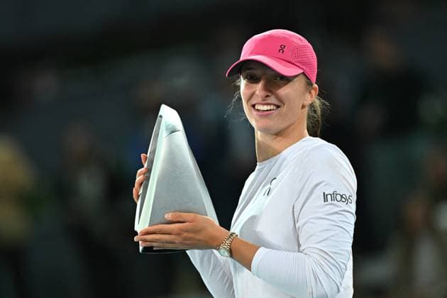 Iga Swiatek Wins Mutua Open Final - Madrid Iga Swiatek (POL) during thewomen final match at the Mutua Madrid Open in Madrid , Spain, on May, 4, 2024. Photo by Corinne Dubreuil ABACAPRESS.COM Madrid Spain  Copyright: xDubreuilxCorinne ABACAx