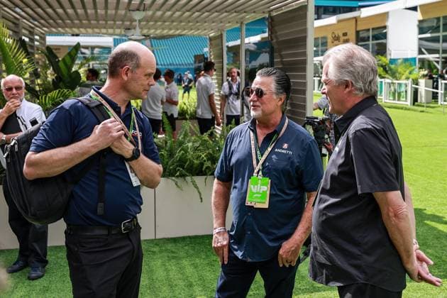 04.05.2024, xrarjax, Motorsport Formel 1, Großer Preis von Miami 2024 emspor, v.l. Mario Andretti Miami