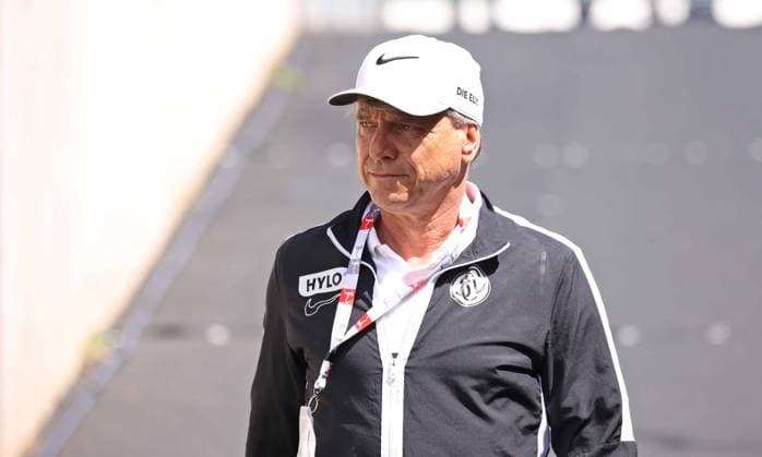 05.05.2024, Fussball, Herren, 2. Bundesliga, Saison 2023 2024, SV 07 Elversberg - Hertha BSC Berlin, Trainer Horst Steffen (SV 07 Elversberg) Elversberg Ursapharm-Arena an der Kaiserlinde Saarland Deutschland (DE)