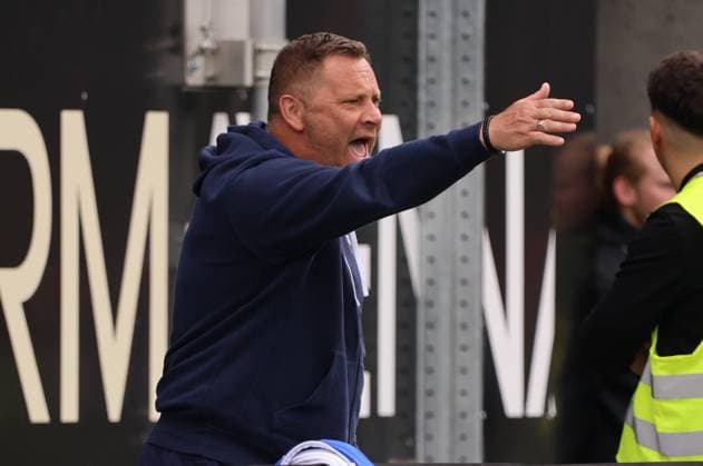 05.05.2024, Fussball, Herren, 2. Bundesliga, Saison 2023 2024, SV 07 Elversberg - Hertha BSC Berlin, Trainer Pal Dardai (Hertha BSC) Elversberg Ursapharm-Arena an der Kaiserlinde Saarland Deutschland (DE)